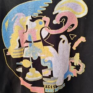 Mac Miller Faces Long Sleeve T-shirt Medium Black Rare Vintage
